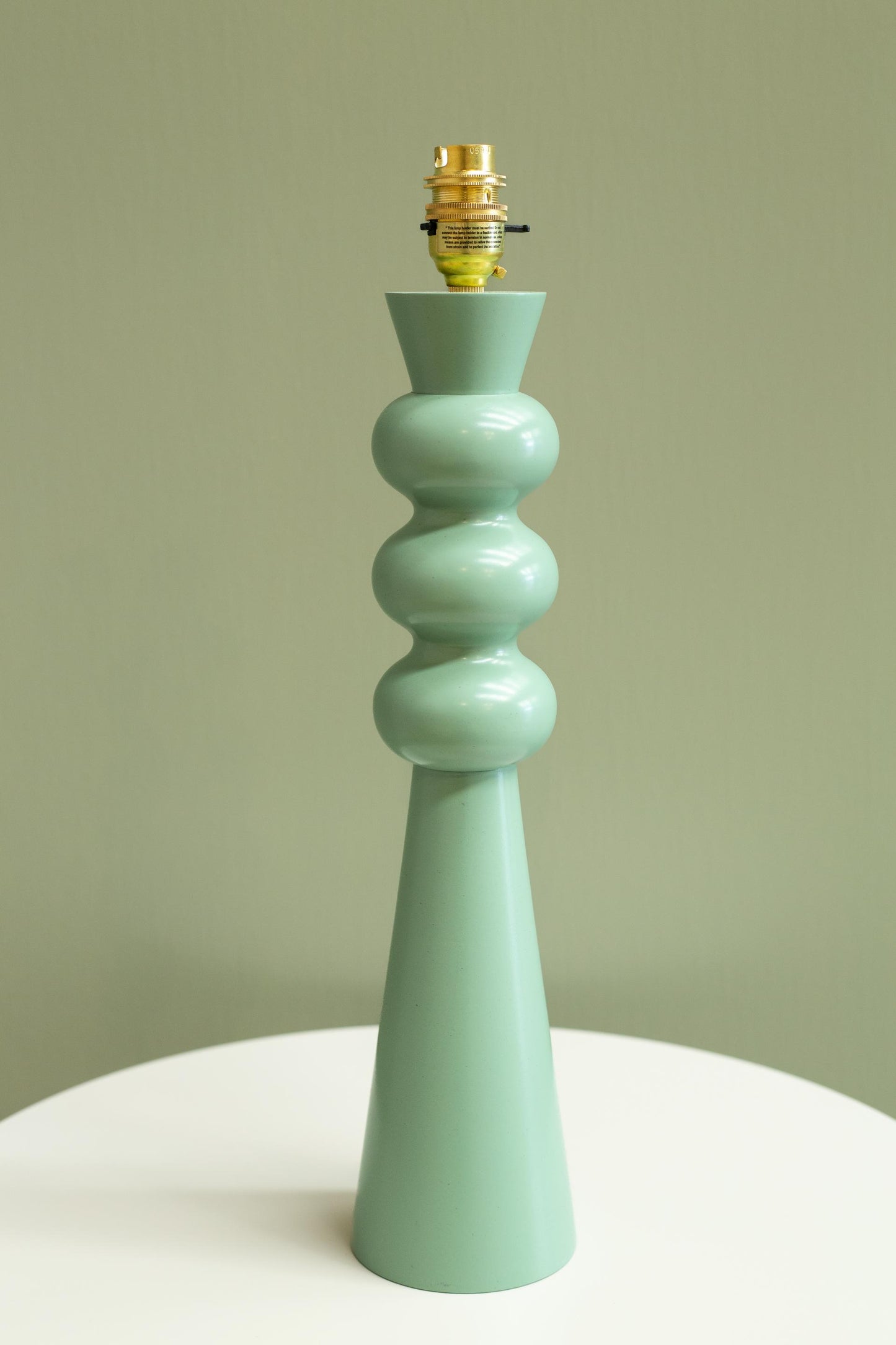 'Thistle' Lacquered turned wood table lamp