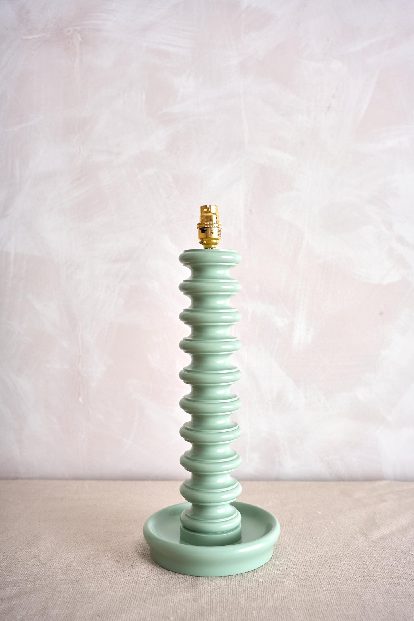 'Cairn' Lacquered turned wood table lamp