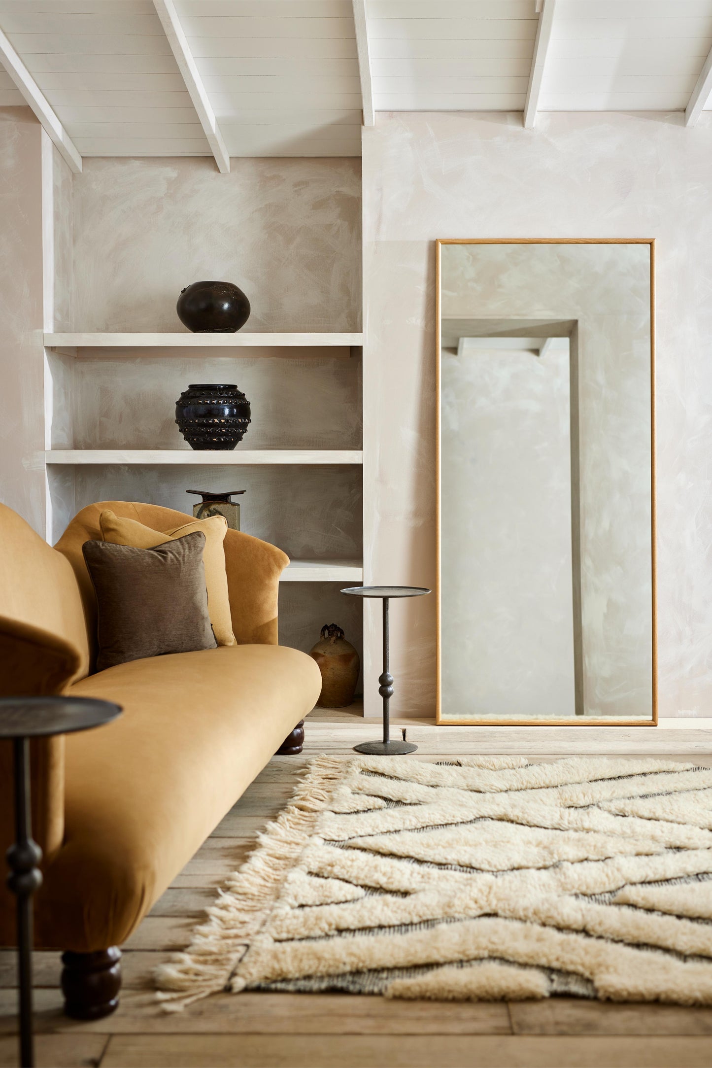 European Oak tailors mirror