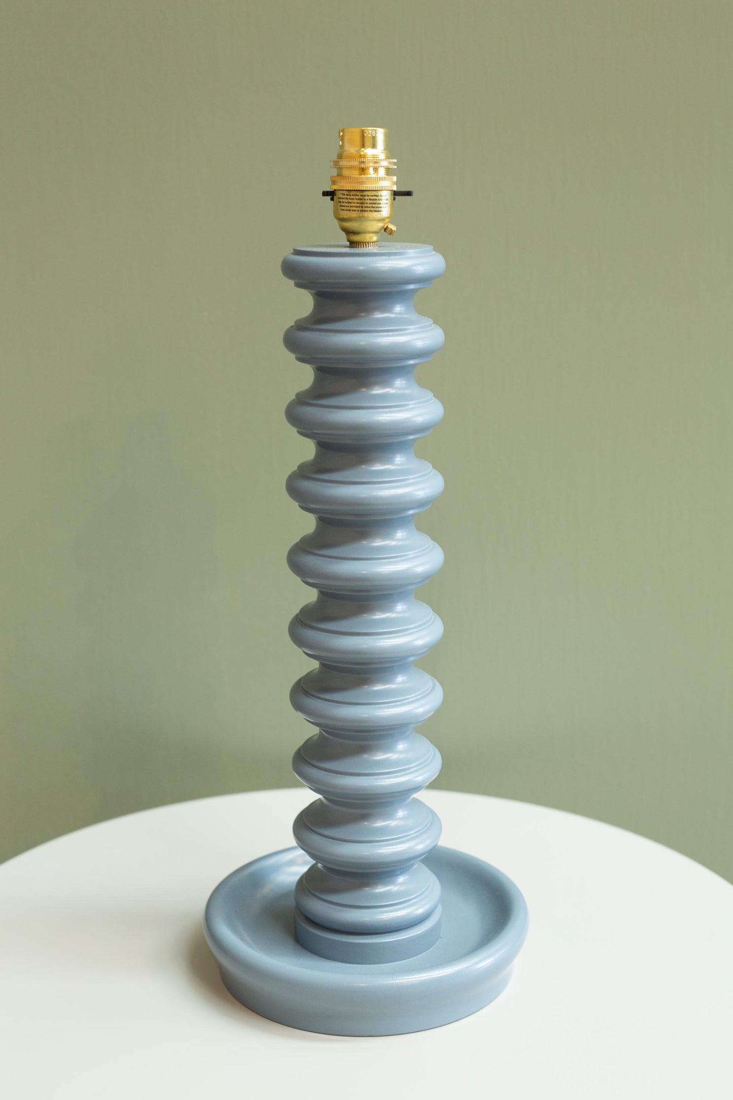 'Cairn' Lacquered turned wood table lamp